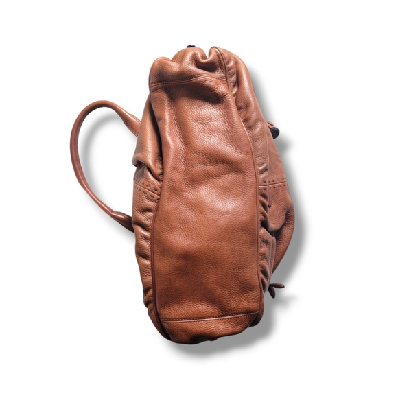 Cole Haan | Large Capacity Warm Brown Leather Slouchy Satchel (OS) - Picture 4 of 16